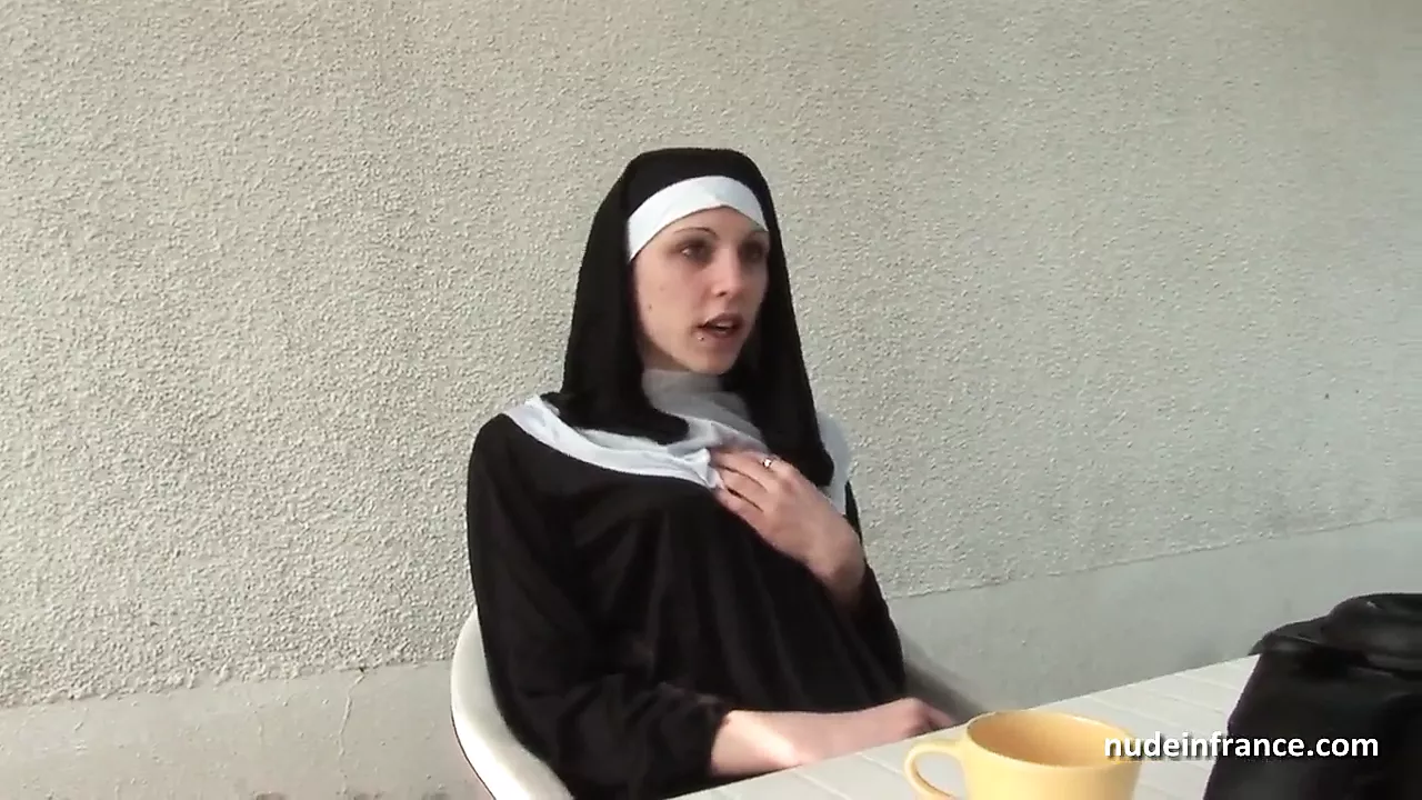 Young french nun sodomized in threesome with Papy Voyeur image