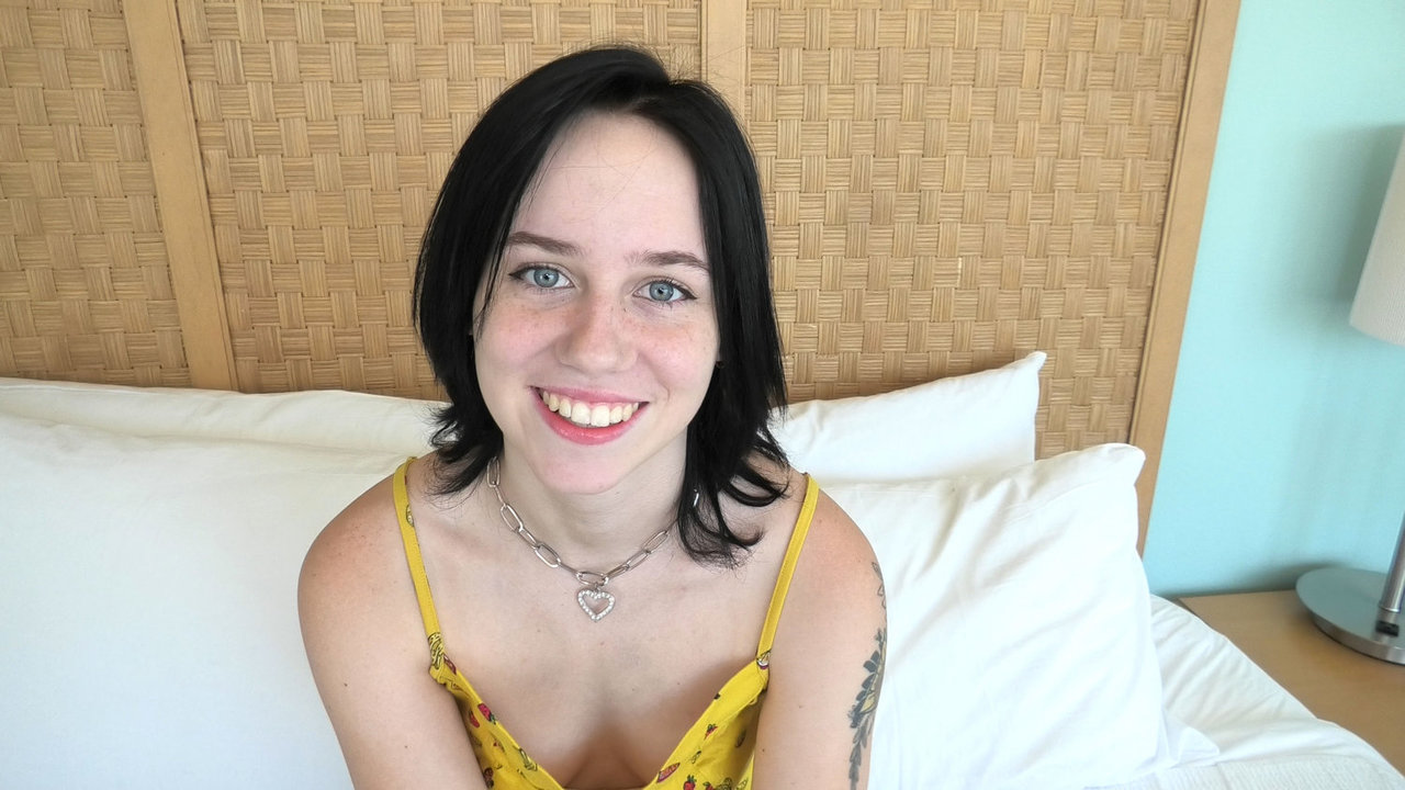 Brand New Pale 18 Yr Old With Freckles Makes Her Porn Debut photo photo