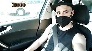 Xisco jerkoff in the car