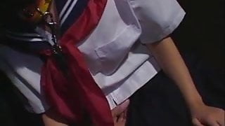 Cum on face for Japan schoolgirl