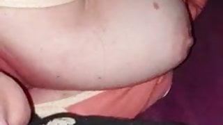 wife jerk and cum on tits