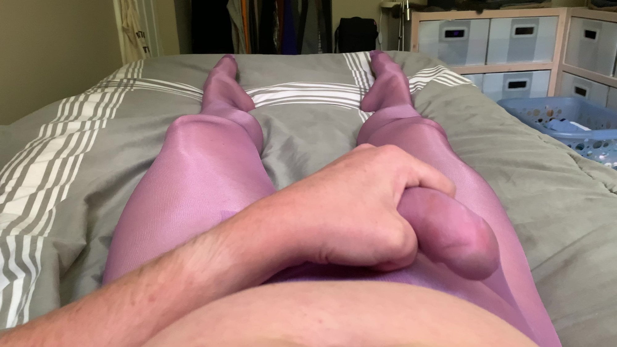 Glossy Sheer Purple Shiny Pantyhose Cum Free Gay Hd Porn