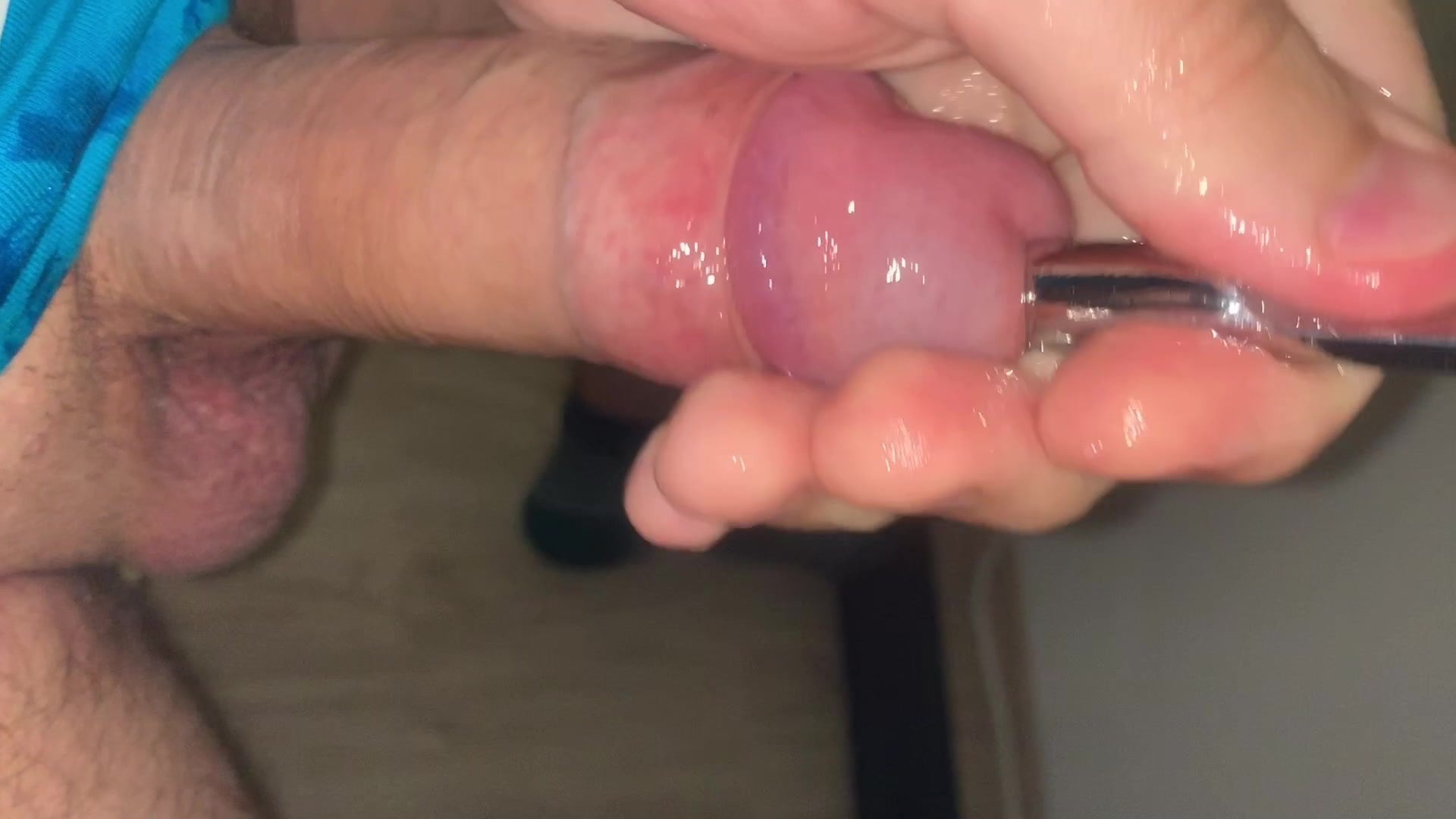 Sounding Urethra Insertion With Anal Toy In While Jerking Cock Cumshot Fini
