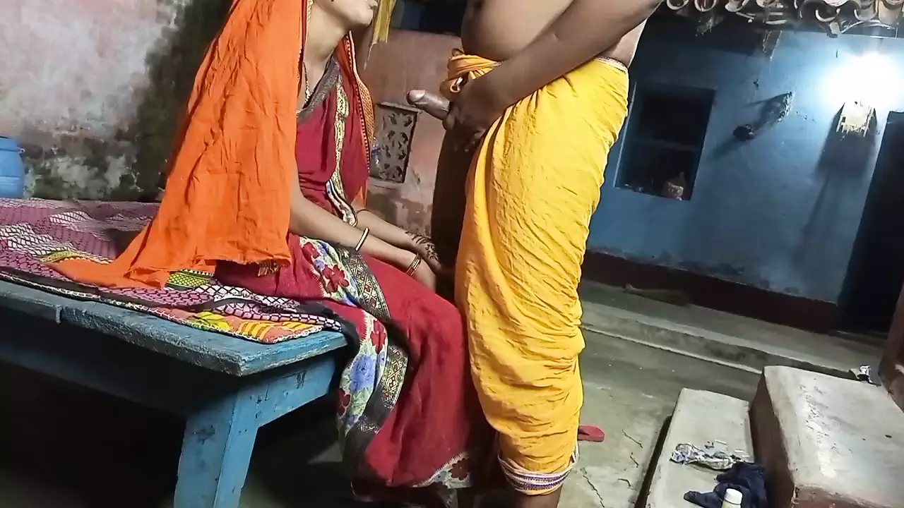 Deshi village wife sharing with baba dirty talk blowjob sex Hindi
