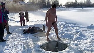 Ice Hole Swimming