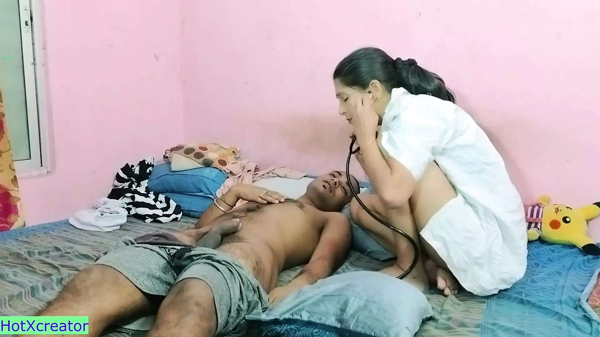 Sexy Doctor checking his big penis!! Hot Hindi picture