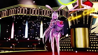 MMD Dick Pump Dance - Haku Lupin - Futanari