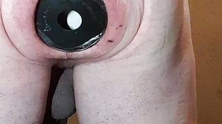 Anal insert plug 4 inch and some huge bottles for mistress