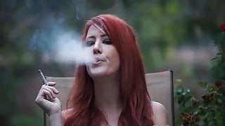 Gorgeous Redhead Smoking POV