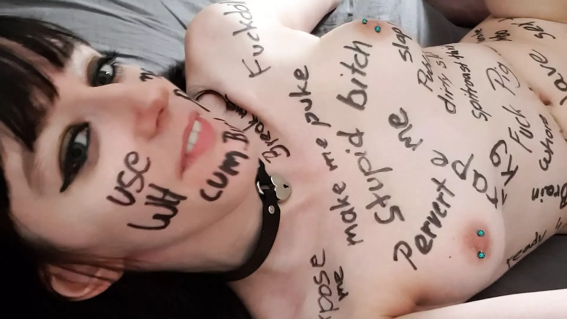 Party Slut Body Writing - Full Bodywriting Slut Fucked Hard, Free Porn 9a | xHamster