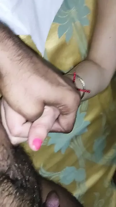 Desi Wife Shared with Friend and Hubby Holding Her Hand xHamster image