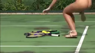 Women Playing Tennis Nude