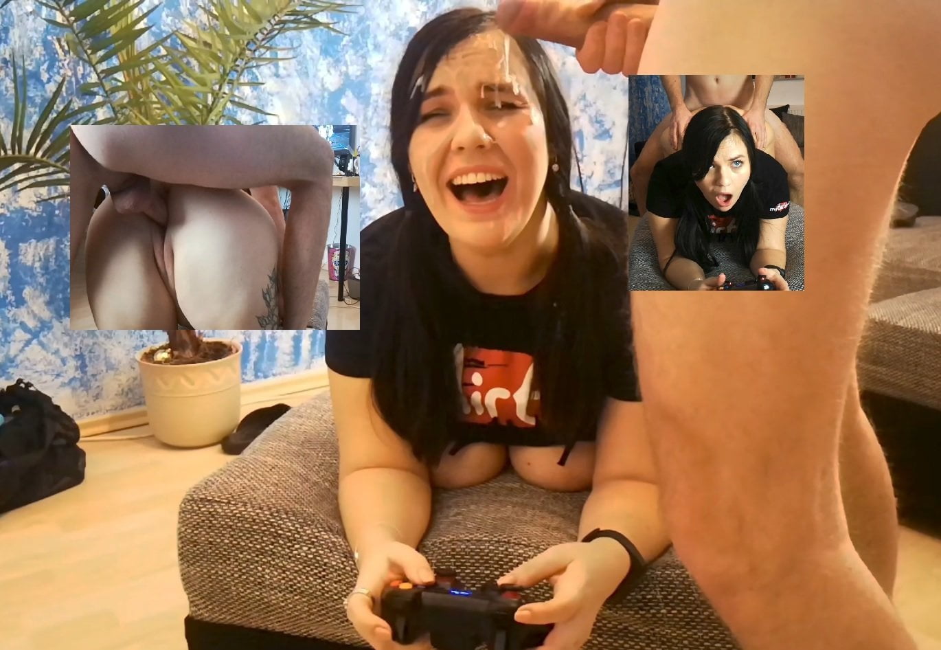 girlfriend fucked while gaming