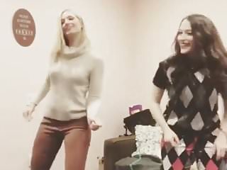 Nat and kat nude Beth behrs and kat dennings dancing to birthday cake