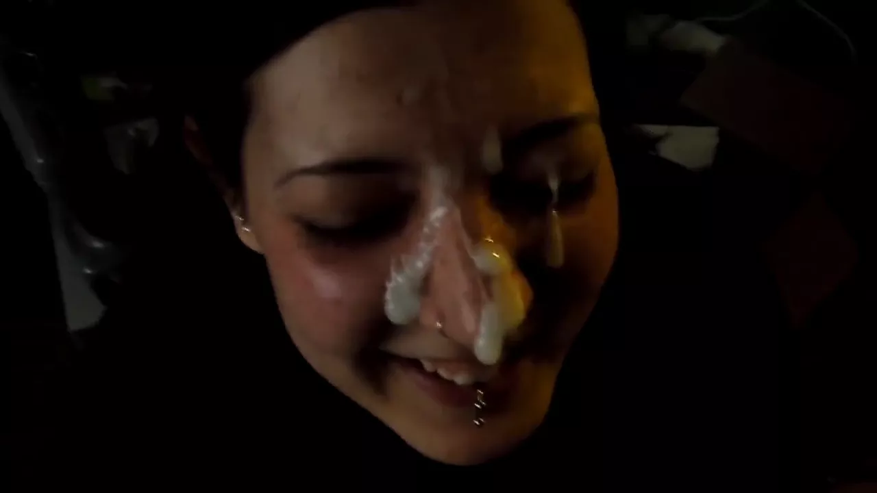 cum on her nose