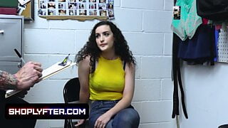 Shoplyfter - Curly Teen Babe With Perfect Tits Satisfies The Security Guard To Avoid Trouble