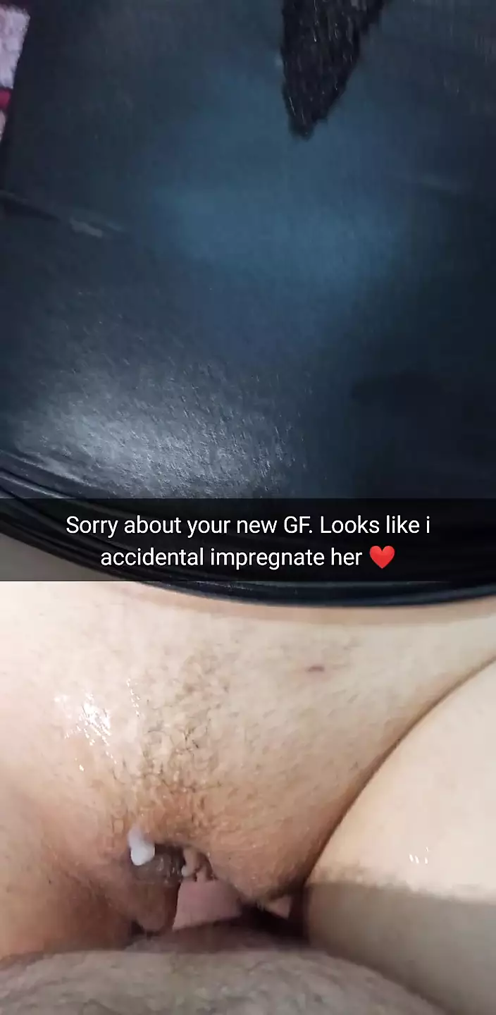 Oops, Sorry Mate - I Cum Inside Your New Girlfriend On An Ovulation Day - Snap Cuckold Captions