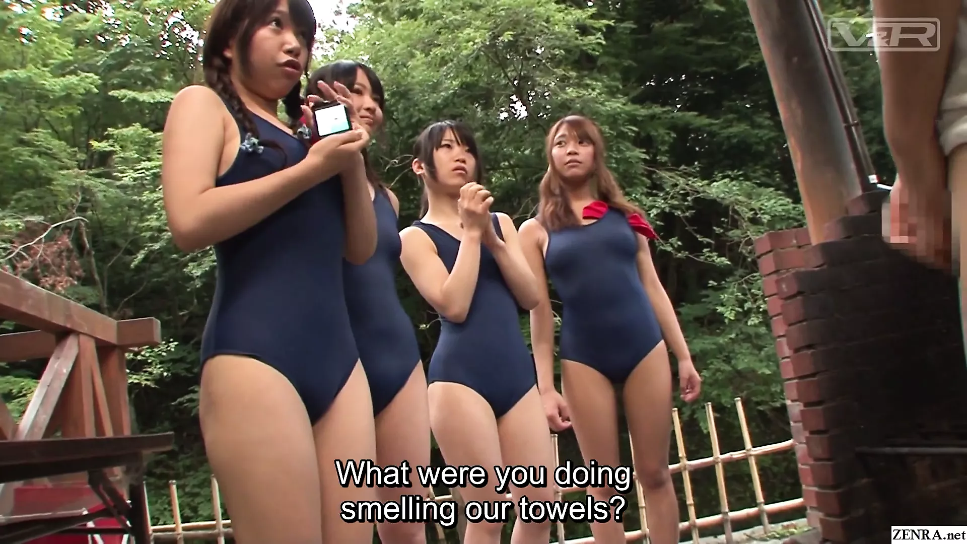 Japanese Swimsuit Hentai - Japanese Schoolgirls in Swimsuits â€“ CFNM Handjob Harem | xHamster