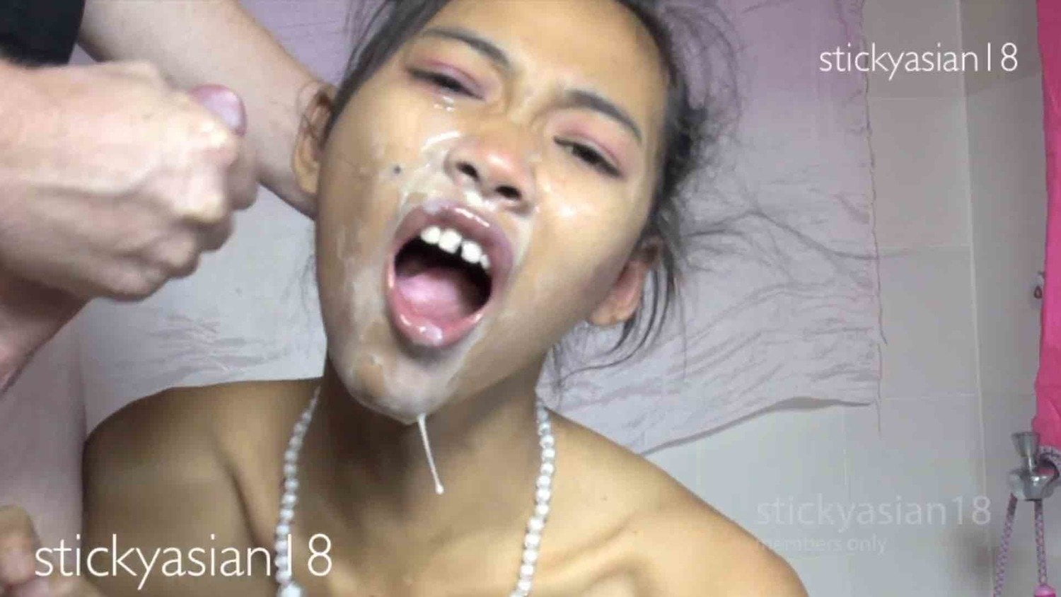 Stickyasian18 Star And Cherry Cum Faced Happy Day And Play