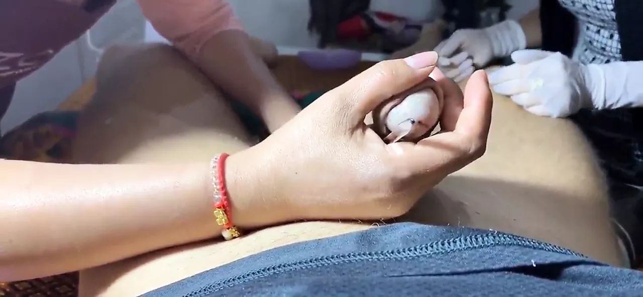 Two Curious Beauticians Try a Brazilian Wax of a Big Cock | xHamster