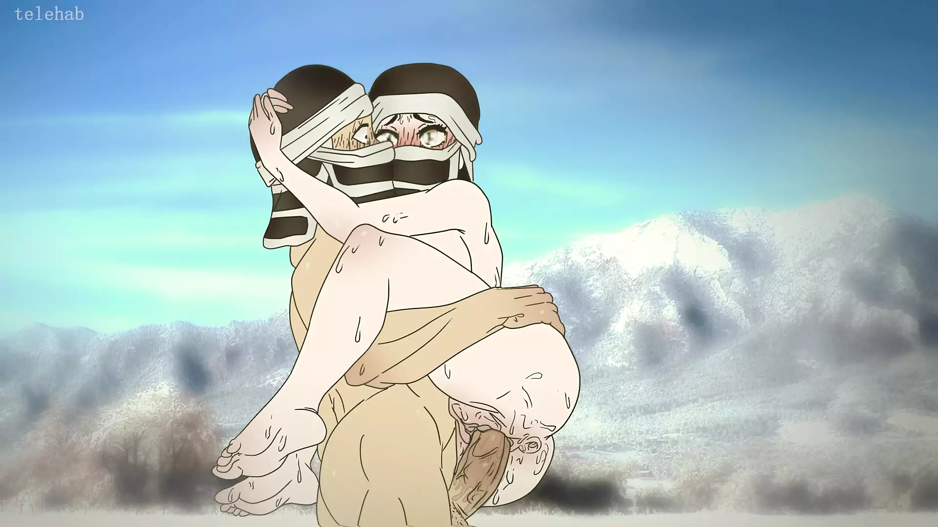 Kakushi Froze On The Mountains And Decided To Warm Up By Fucking! Hentai image