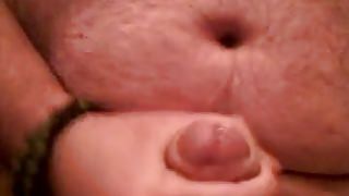 Fat guy jacking off