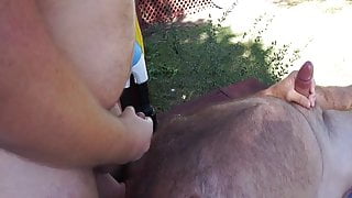 Outdoor Dual Jackoff and Cum