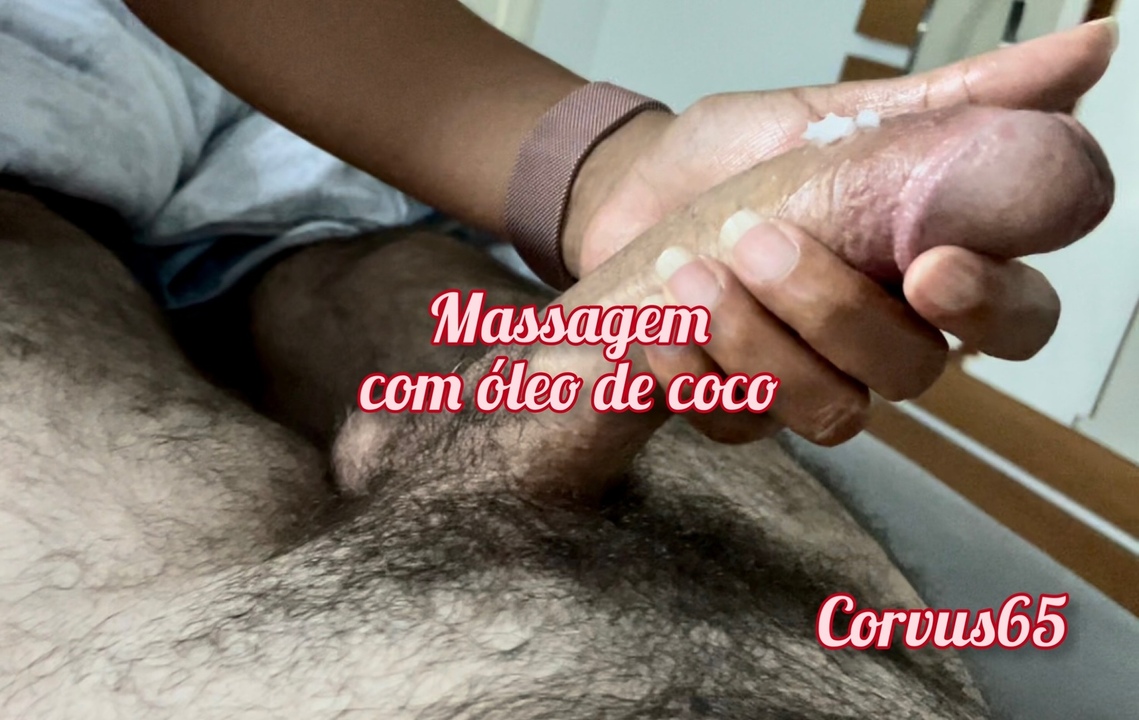 Coconut oil penile massage