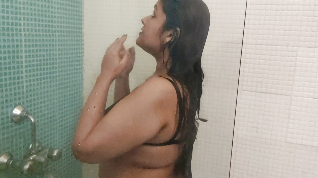 Gorgeous Bengali Girl Priti Is Bathing In A Bathroom image