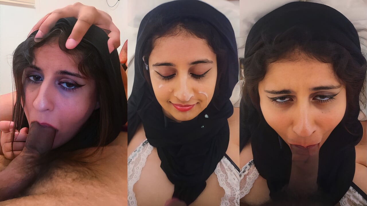 Shy Muslim Daughter Deep Throat Fuck and Big Facial photo
