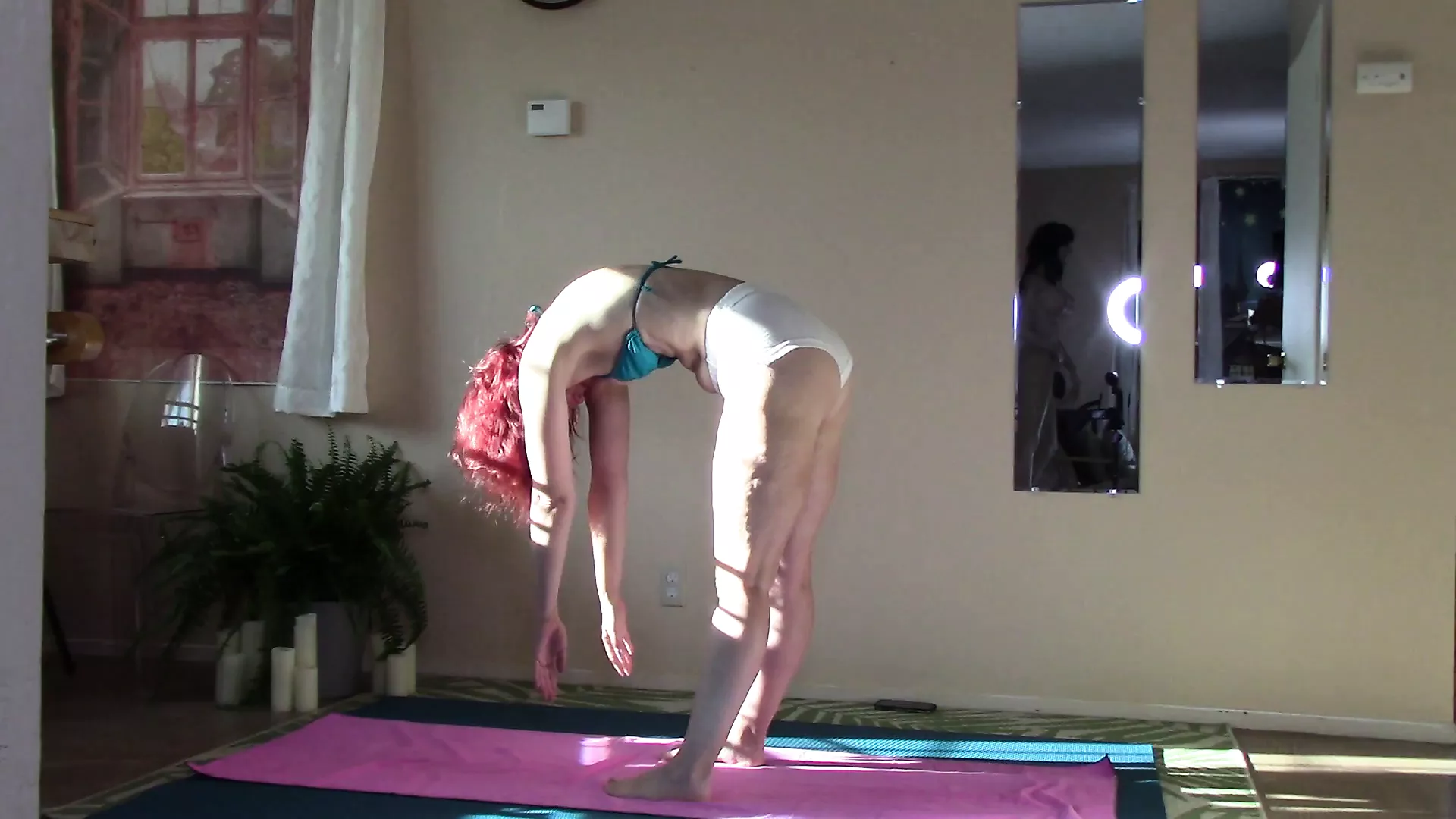 Watch Aurora Willows Stretching in the Sunlight Angel Pose and Front Lung v...