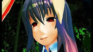 Touhou MMD Reisen Sex in the forest