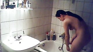 My wife filmed herself in the bathroom for you