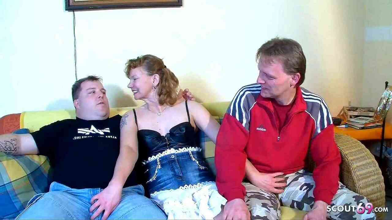 Real German Mature Couple get First Threesome with Stranger picture