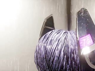 Cartoon shower lesbo - 3d hentai mmd futanari - shower surprise