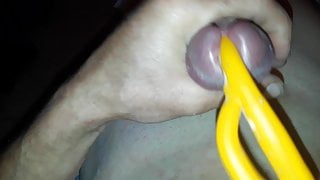 Jerk and cum with 30 fr catheter