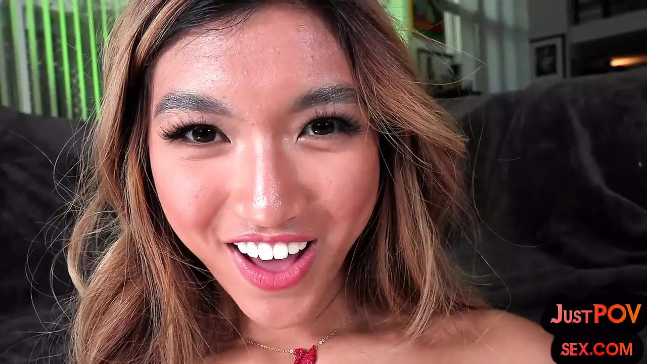 Petite amateur Asian POV closeup pussyfucked after blowjob