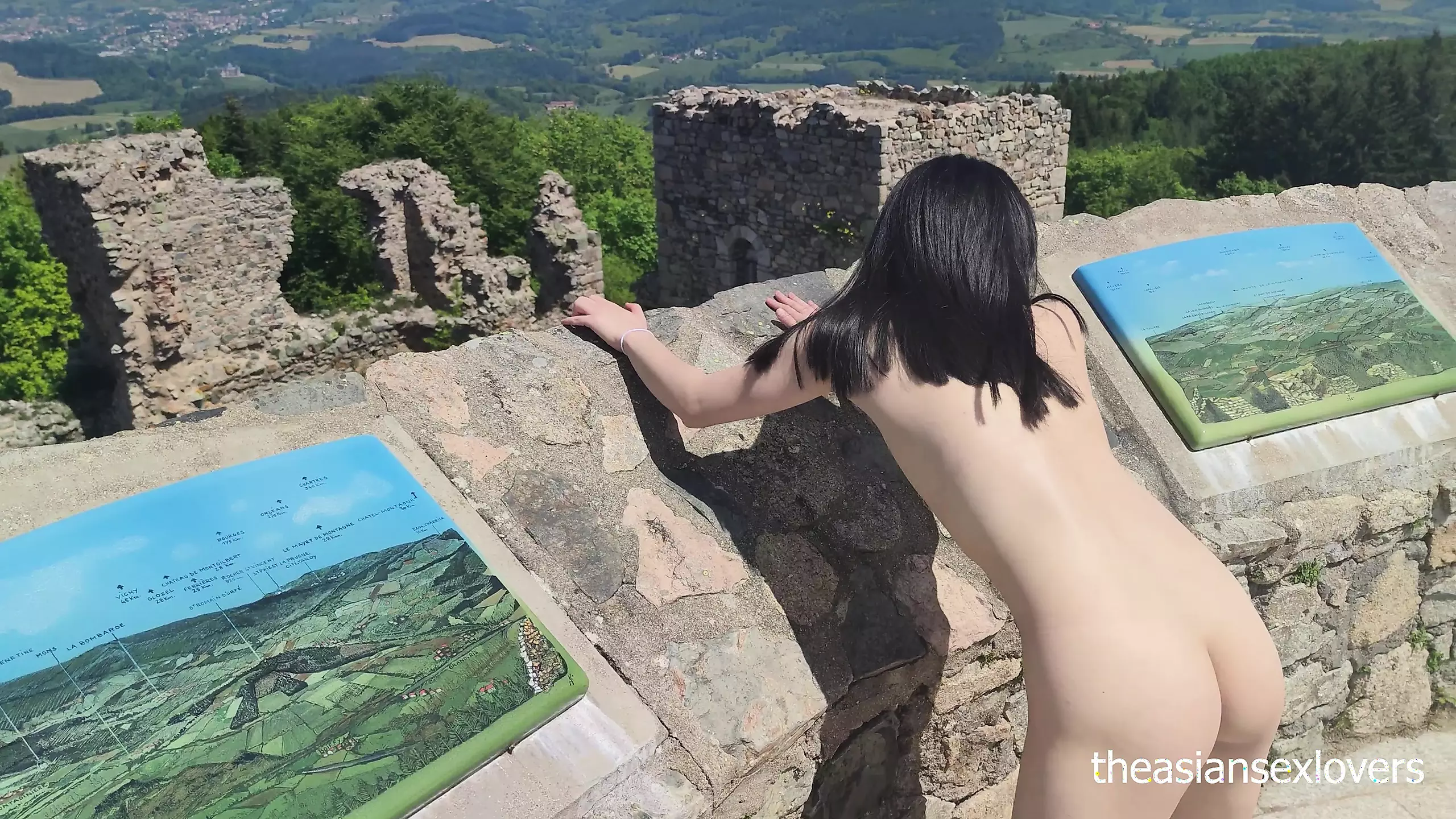 OUTDOOR SEX I fuck my brothers asian girlfriend in a castle