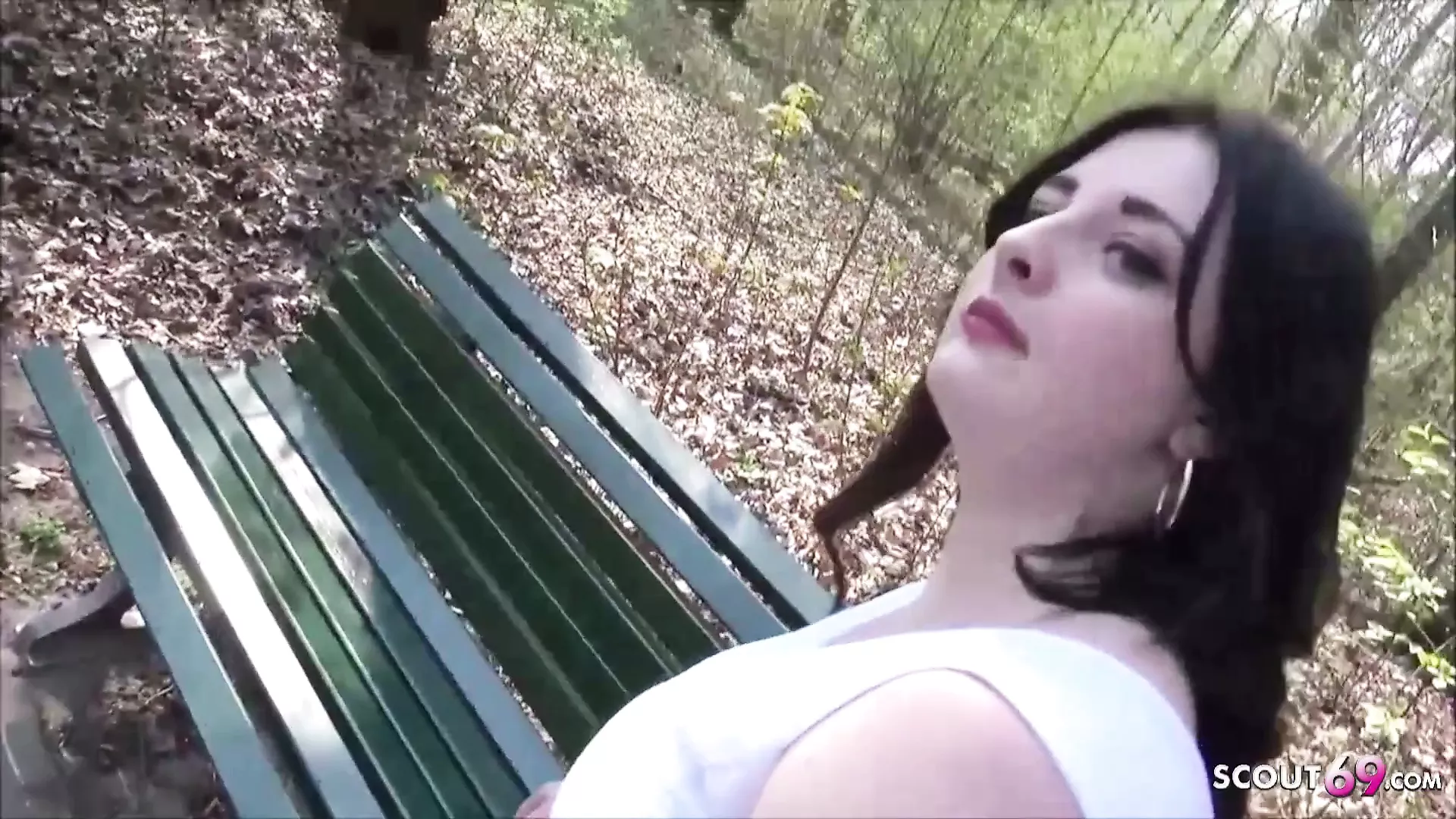 German College Teen Elisa Seduce to Fuck in Park in Berlin image